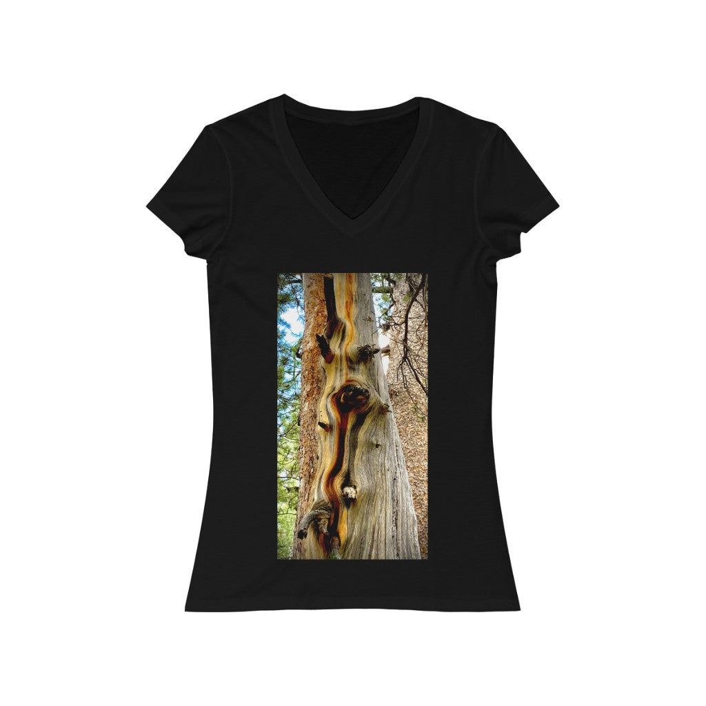 Yosemite Tree - Women's Jersey Short Sleeve V-Neck Tee