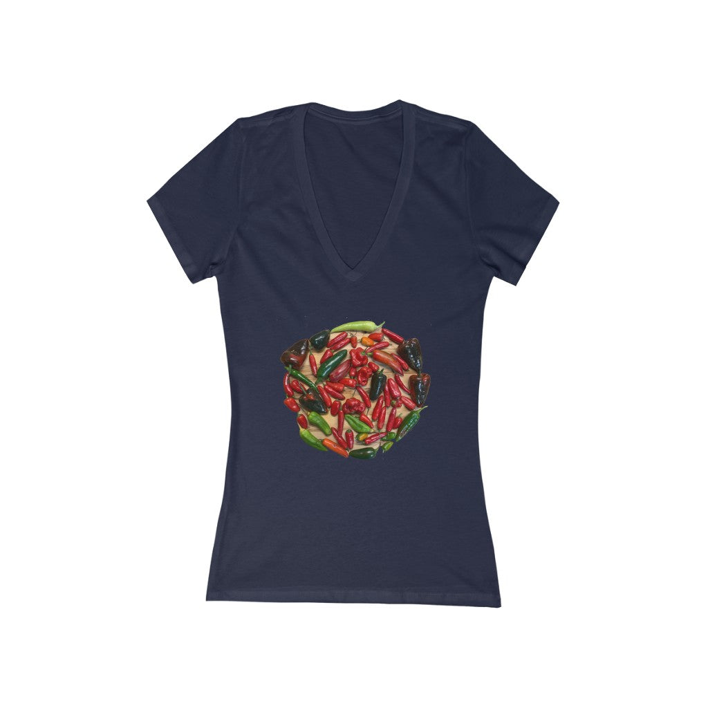 Ring of Fire 1 - Women's Jersey Short Sleeve V-Neck Tee