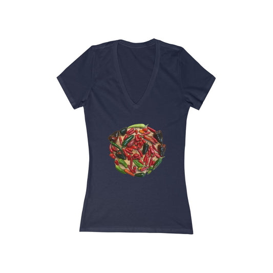 Ring of Fire 1 - Women's Jersey Short Sleeve V-Neck Tee
