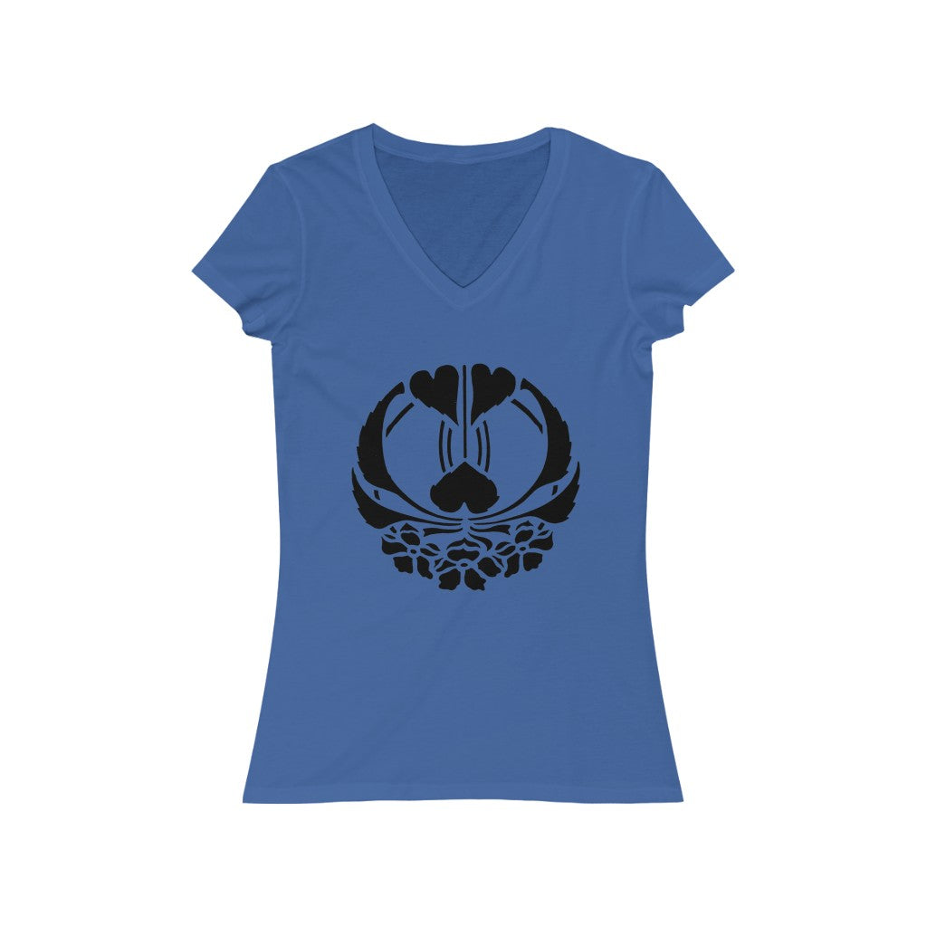Flower 3 - Women's Jersey Short Sleeve V-Neck Tee