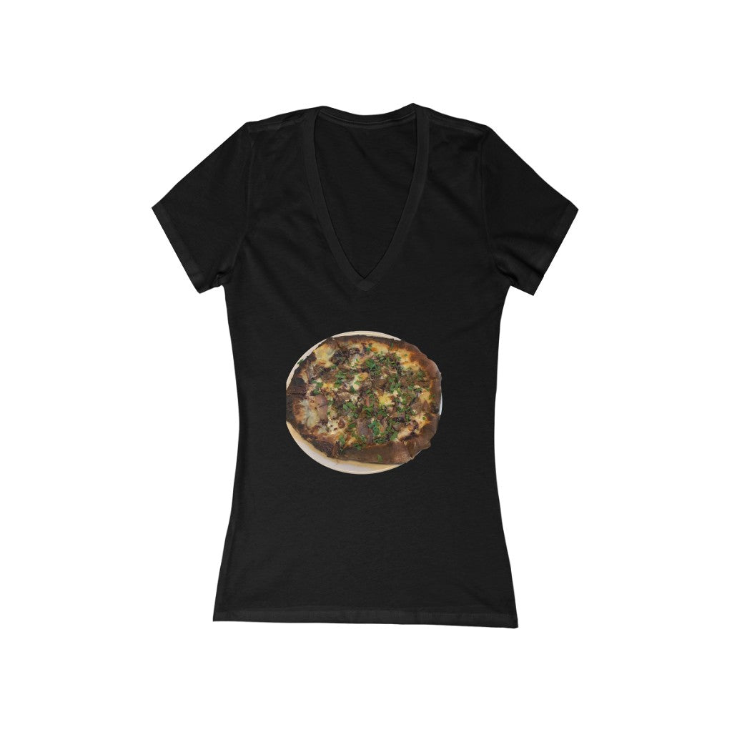 Gormet Pizza - Women's Jersey Short Sleeve V-Neck Tee