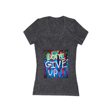 Load image into Gallery viewer, Don&#39;t Give Up - Women&#39;s Jersey Short Sleeve V-Neck Tee
