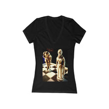 Load image into Gallery viewer, She Did This - Women&#39;s Jersey Short Sleeve V-Neck Tee
