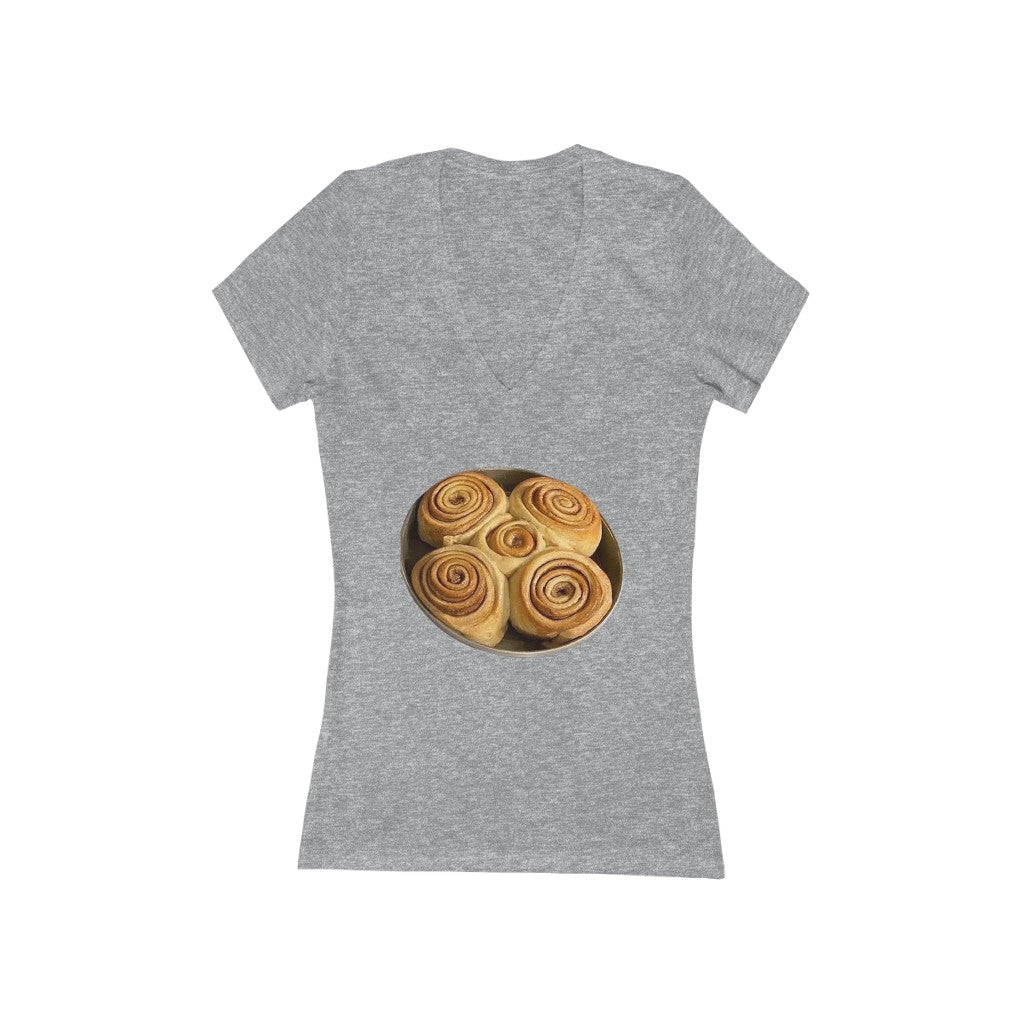 Cinnamon Buns - Women's Jersey Short Sleeve V-Neck Tee