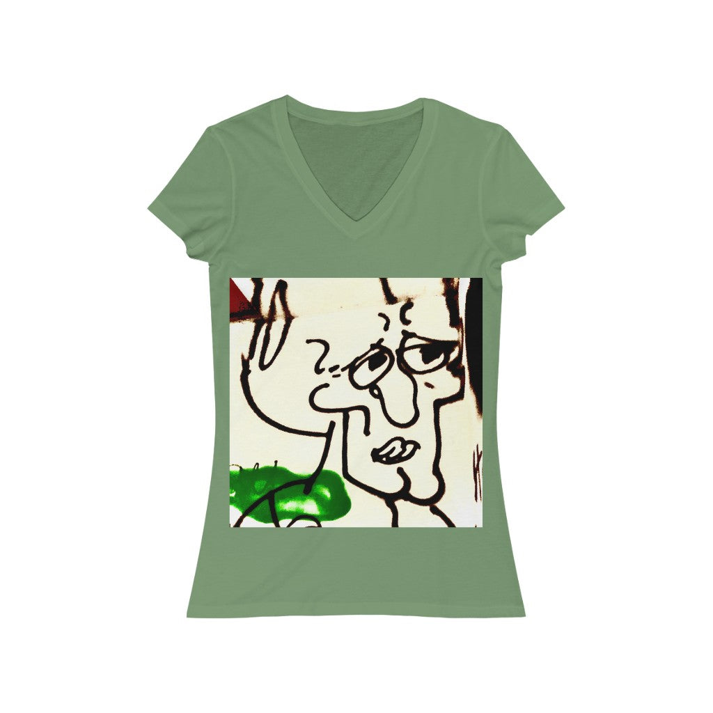 Chin - Women's Jersey Short Sleeve V-Neck Tee