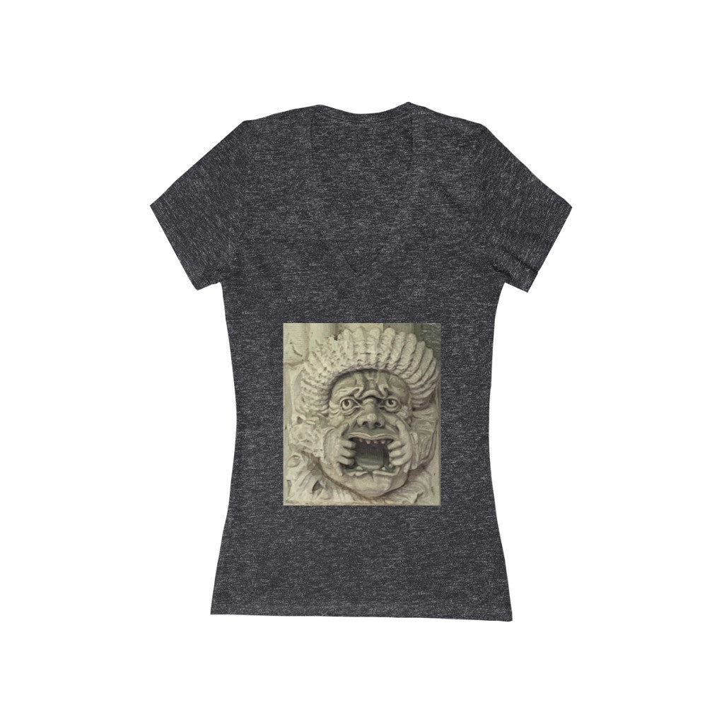 Face 1 - Women's Jersey Short Sleeve V-Neck Tee
