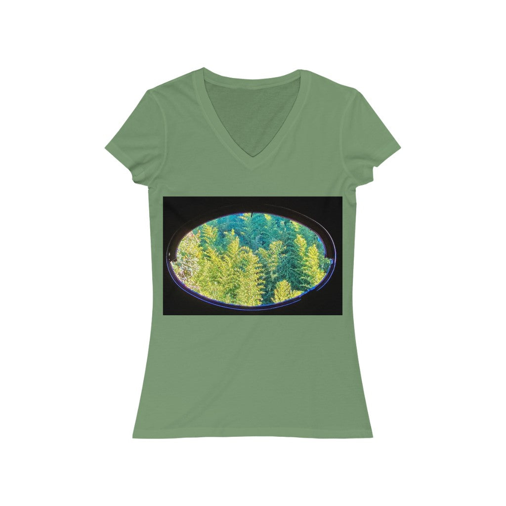 Window - Women's Jersey Short Sleeve V-Neck Tee