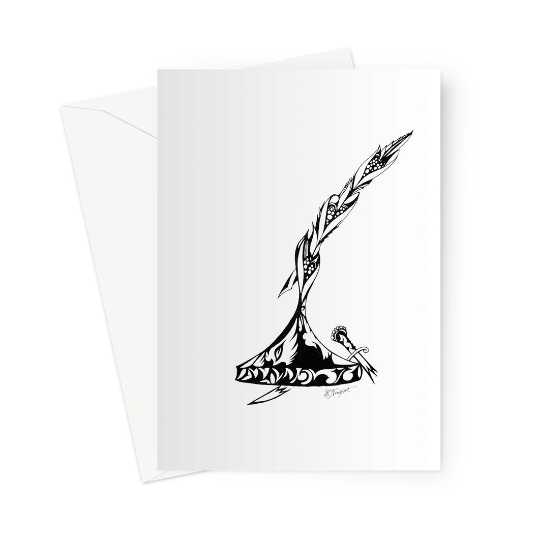 The Pen Is Mightier Than the Sword Greeting Card