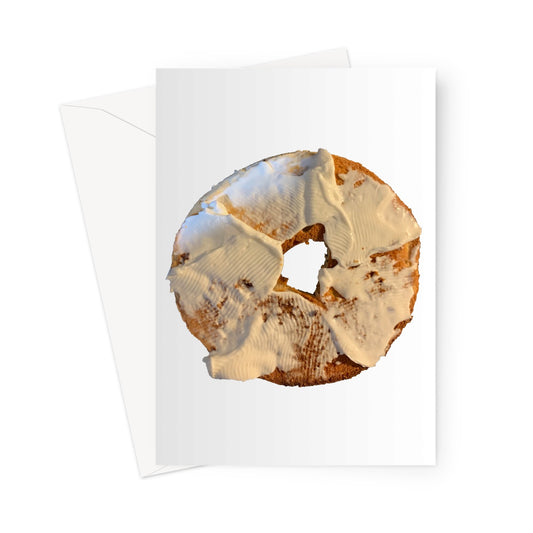 Bagel and Cream Cheese Greeting Card