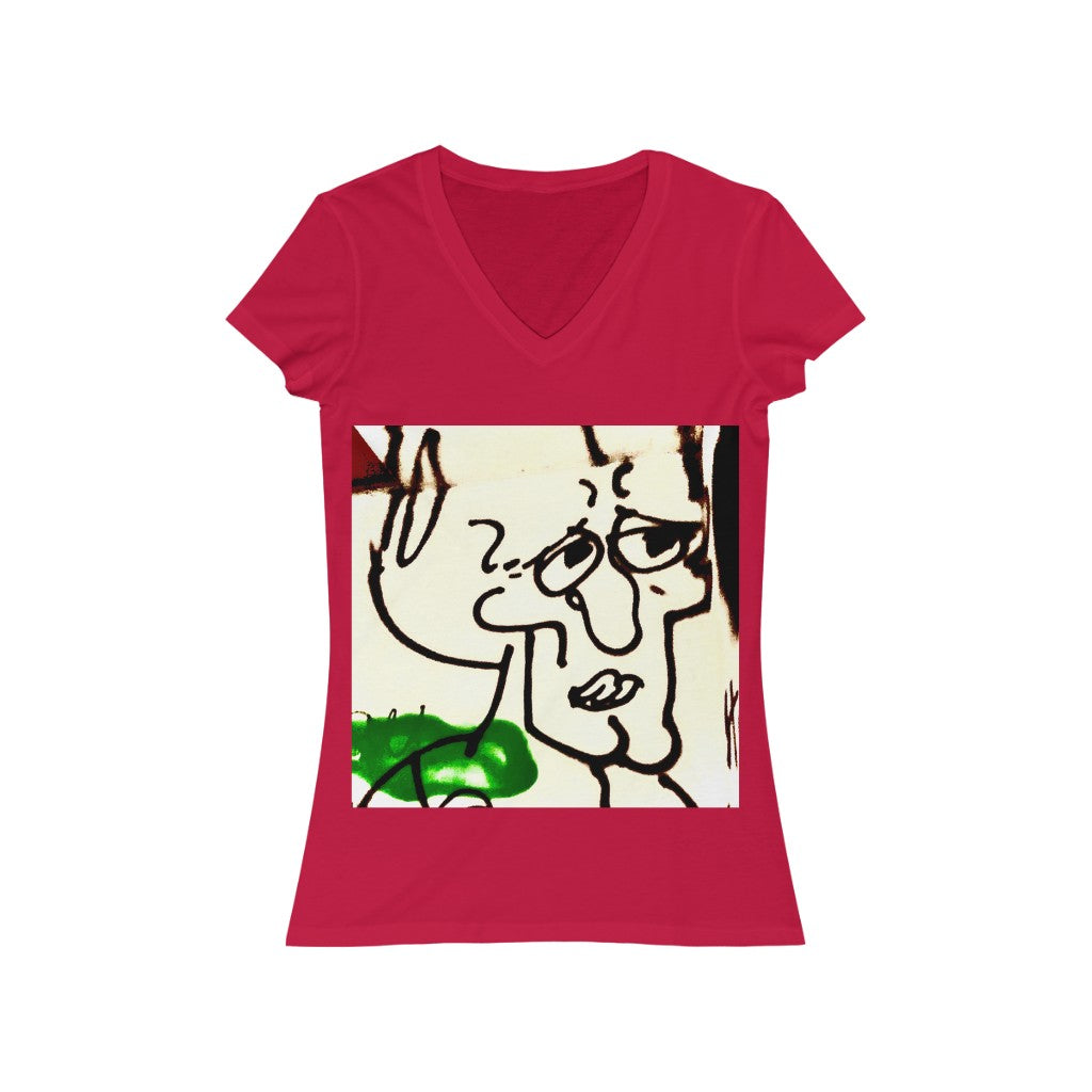 Chin - Women's Jersey Short Sleeve V-Neck Tee