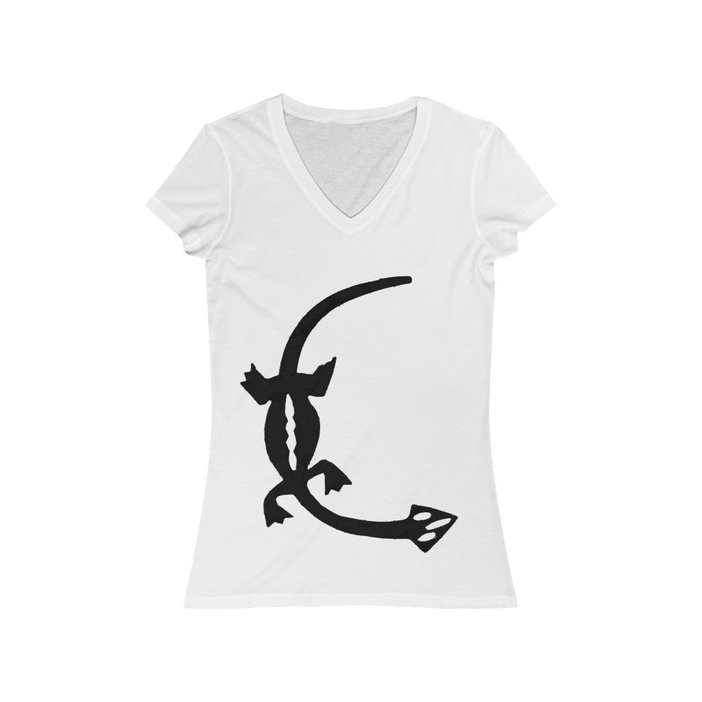 Dinosaur - Women's Jersey Short Sleeve V-Neck Tee