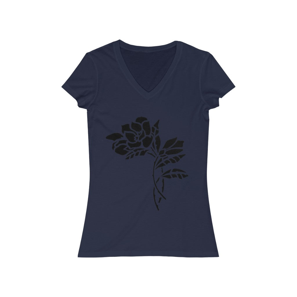 Flower 9 - Women's Jersey Short Sleeve V-Neck Tee