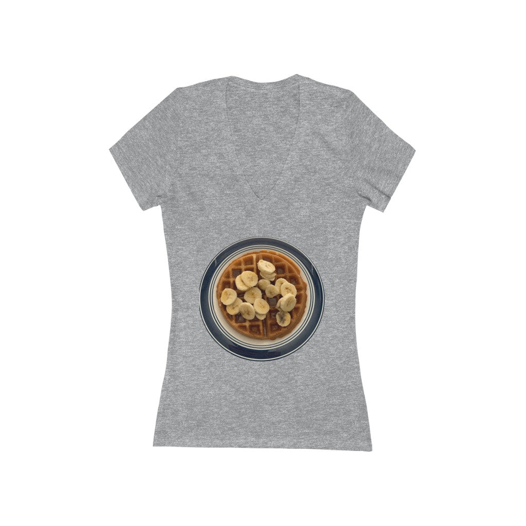 Belgian Waffle - Women's Jersey Short Sleeve V-Neck Tee