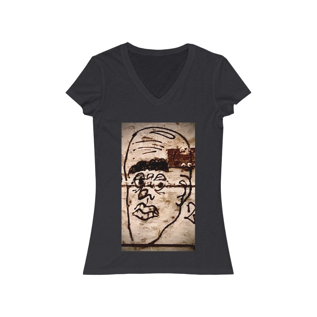 Blockhead - Women's Jersey Short Sleeve V-Neck Tee