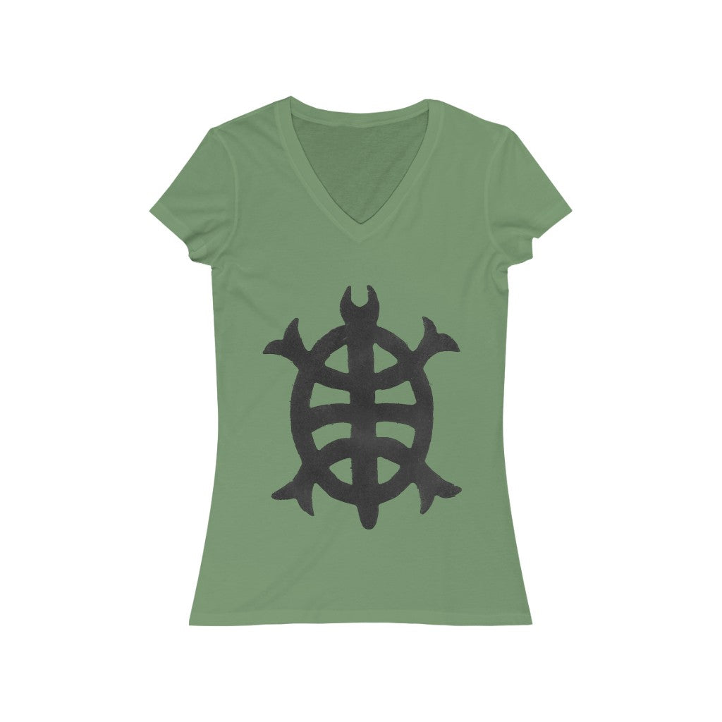 Turtle - Women's Jersey Short Sleeve V-Neck Tee