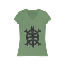 Load image into Gallery viewer, Turtle - Women&#39;s Jersey Short Sleeve V-Neck Tee
