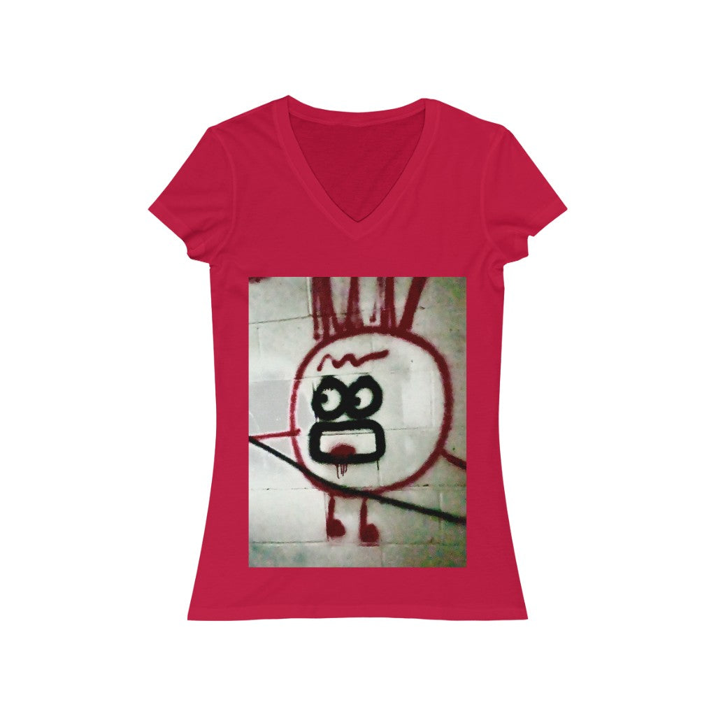 Mr. Cherry - Women's Jersey Short Sleeve V-Neck Tee