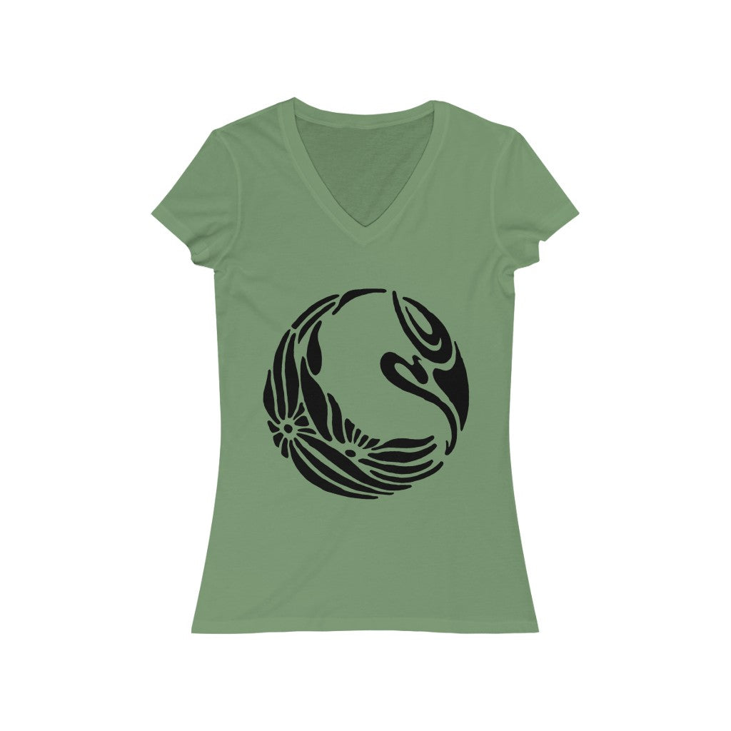 Circle 2 - Women's Jersey Short Sleeve V-Neck Tee