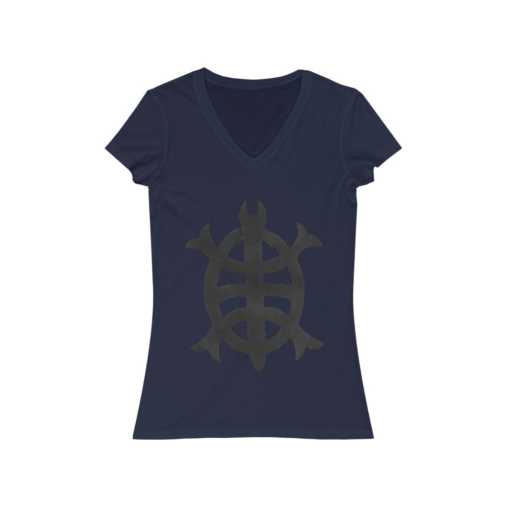 Turtle - Women's Jersey Short Sleeve V-Neck Tee