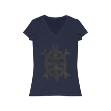 Load image into Gallery viewer, Turtle - Women&#39;s Jersey Short Sleeve V-Neck Tee
