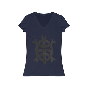 Turtle - Women's Jersey Short Sleeve V-Neck Tee