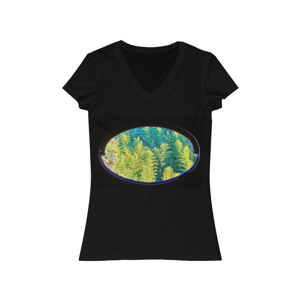 Window - Women's Jersey Short Sleeve V-Neck Tee
