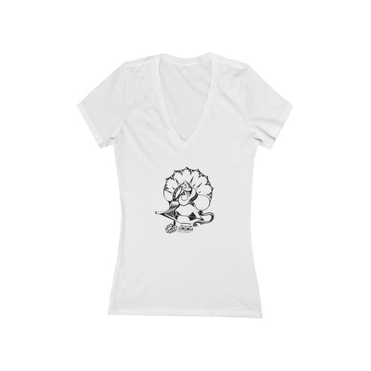 "Aladdin's Lamp" - Women's Jersey Short Sleeve V-Neck Tee